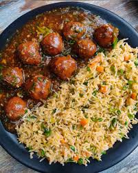 Veg Manchurian With Fried Rice