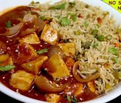 Chilli Paneer With Fried Rice
